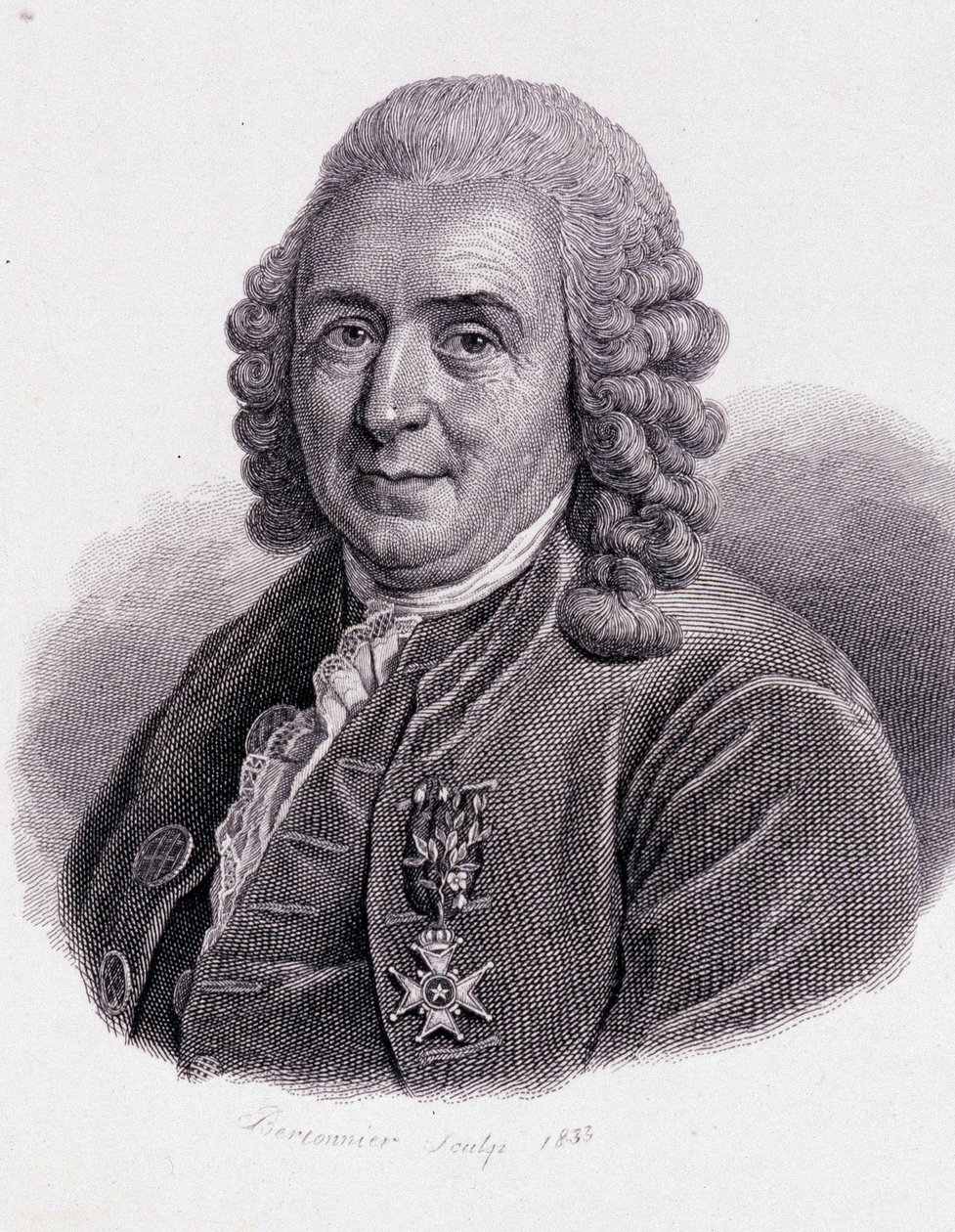 Carl Von Linné ruotsalainen luonnontieteilijä ja kirjailija (1707 - 1778) - "Hyödyllisten miesten muotokuva" tekijältä Unknown artist