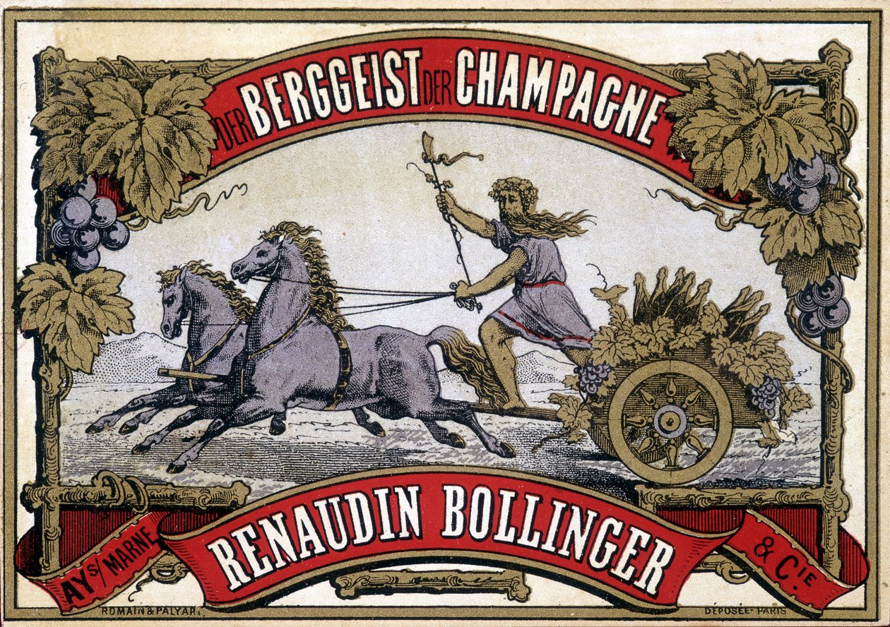 Champagne -etiketti “Renaudin Bollinger”. tekijältä Unknown artist