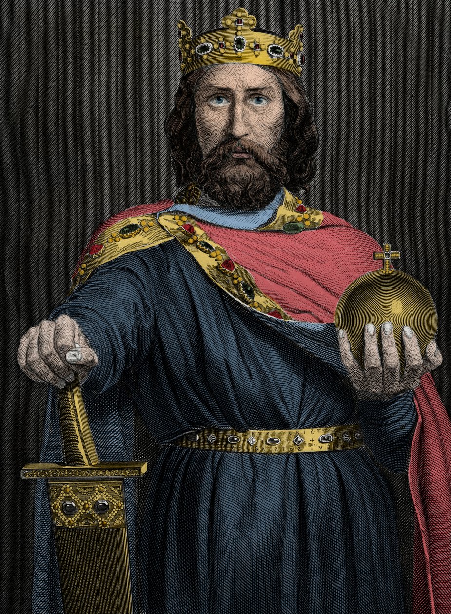 Kaarle Suuri (Charles I sanoi Suuri, Carolus Magnus, 742-814), frankkien kuningas - Kaarle Suuri, frankkien kuningas tekijältä Unknown artist