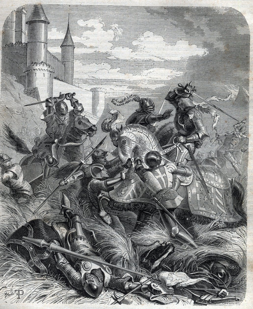 Kaarle III, joka tunnetaan nimellä Kaarle Duras (Durazzo), Napolin kuningas saapui Napoliin kansan avulla heinäkuun 16. tekijältä Unknown artist