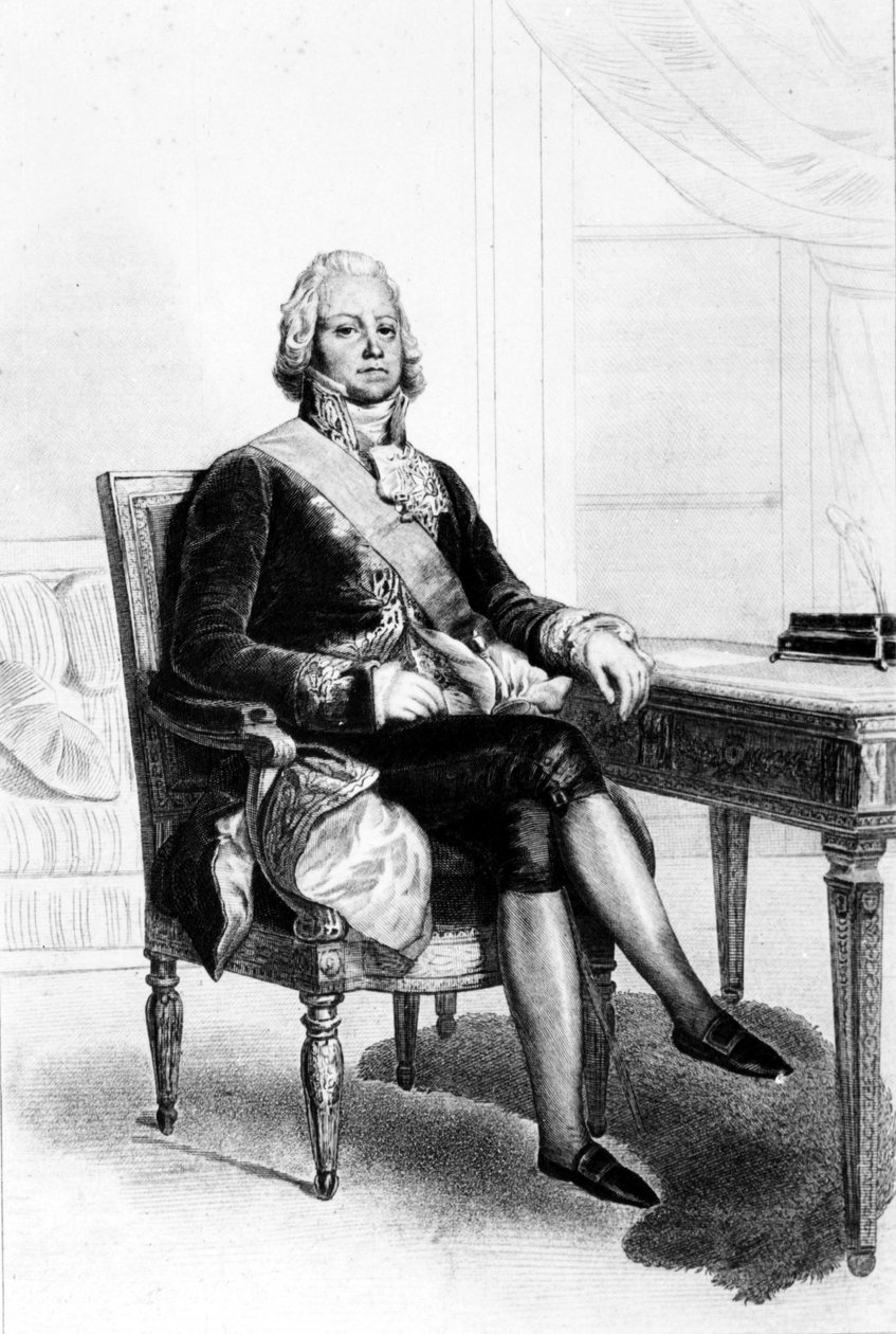 Charles Maurice de Talleyrand Périgord (1754-1838), ranskalainen poliitikko. Kaiverrus 1800-luvulta. tekijältä Unknown artist