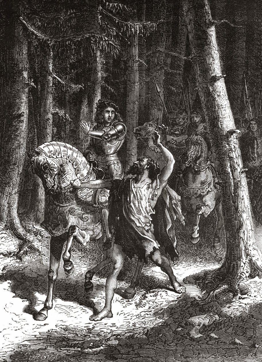 Charles VI (hulluudessaan) Le Mansin metsässä - Henri Martinin "" L