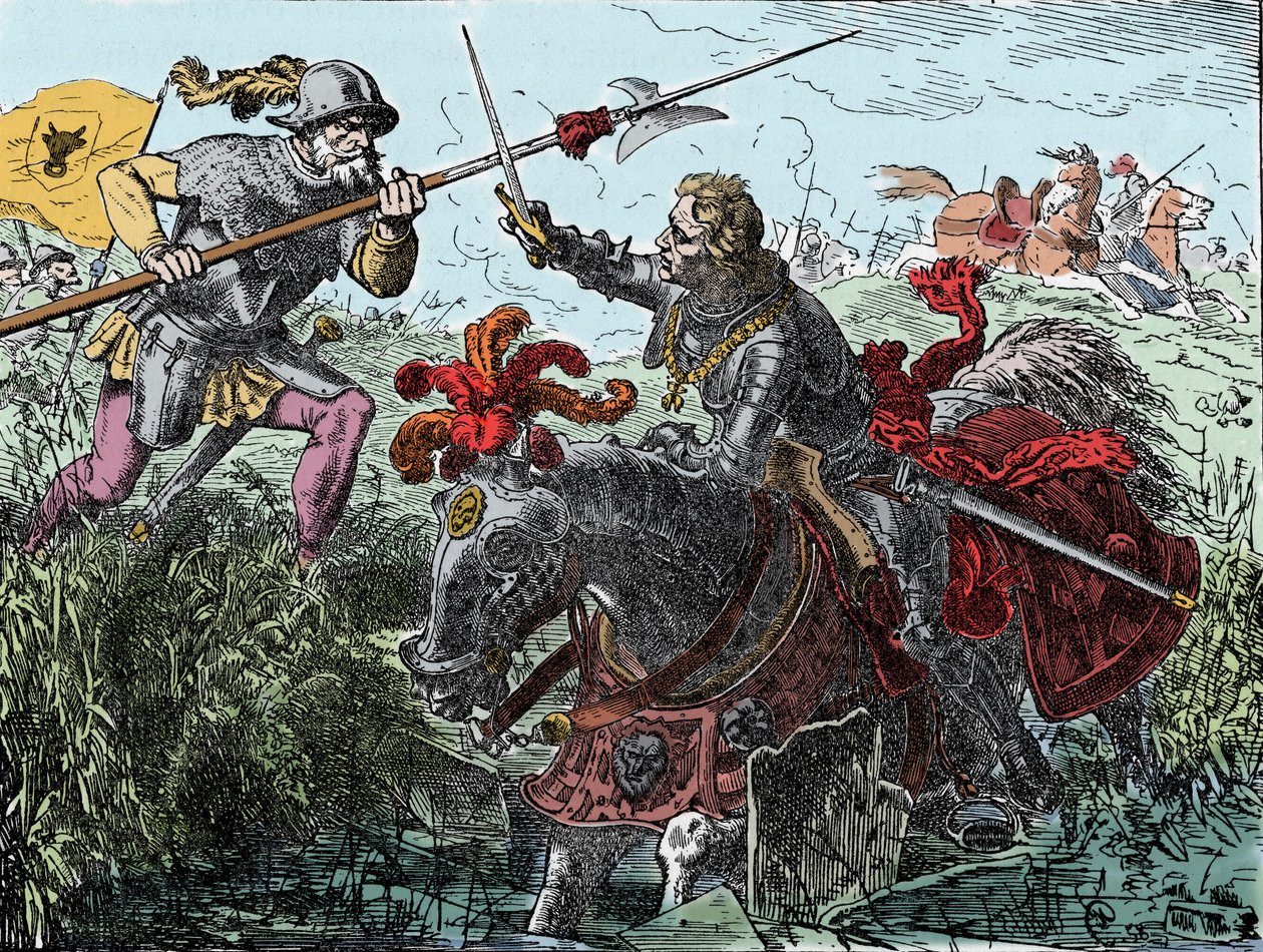Charles Rohkea Nancyssa - Charles de Valois Burgundy, joka tunnetaan nimellä Hardi tai Temeraire (1433-1477), Burgundin herttua Nancyn taistelussa tekijältä Unknown artist