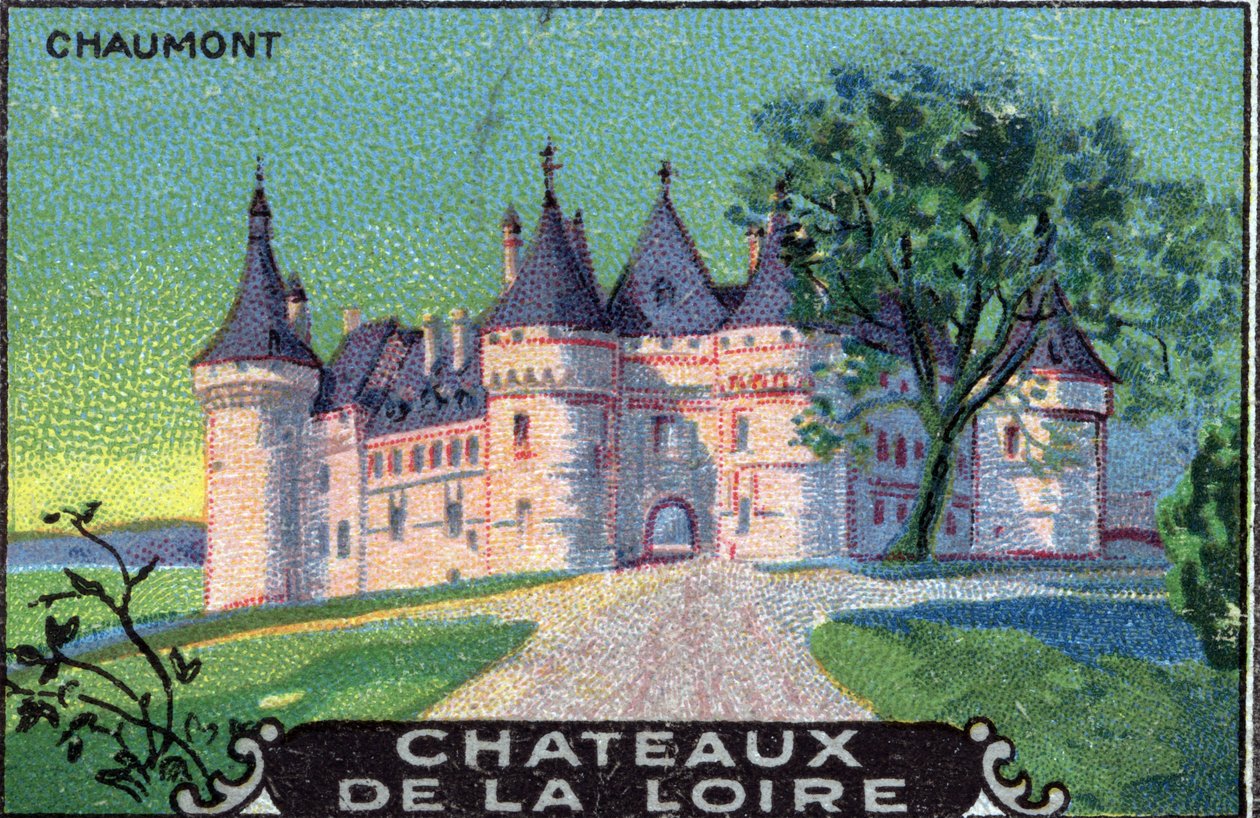 Loiren linnat: Chaumont-sur-Loire, Loir-et-Cher, Centre, Ranska, 1900-luvun alku (kromo) tekijältä Unknown Artist