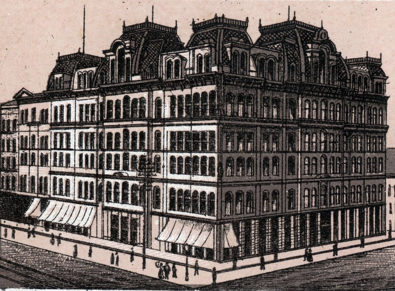 Chicago, USA: näkymä Field, Leiter & Co:sta (Field, Leiter & Co. tavaratalo). kirjassa "" Maailma havainnollistaa 168 näkymää"" Ei päivämäärää (1800-luvun loppu) tekijältä Unknown artist