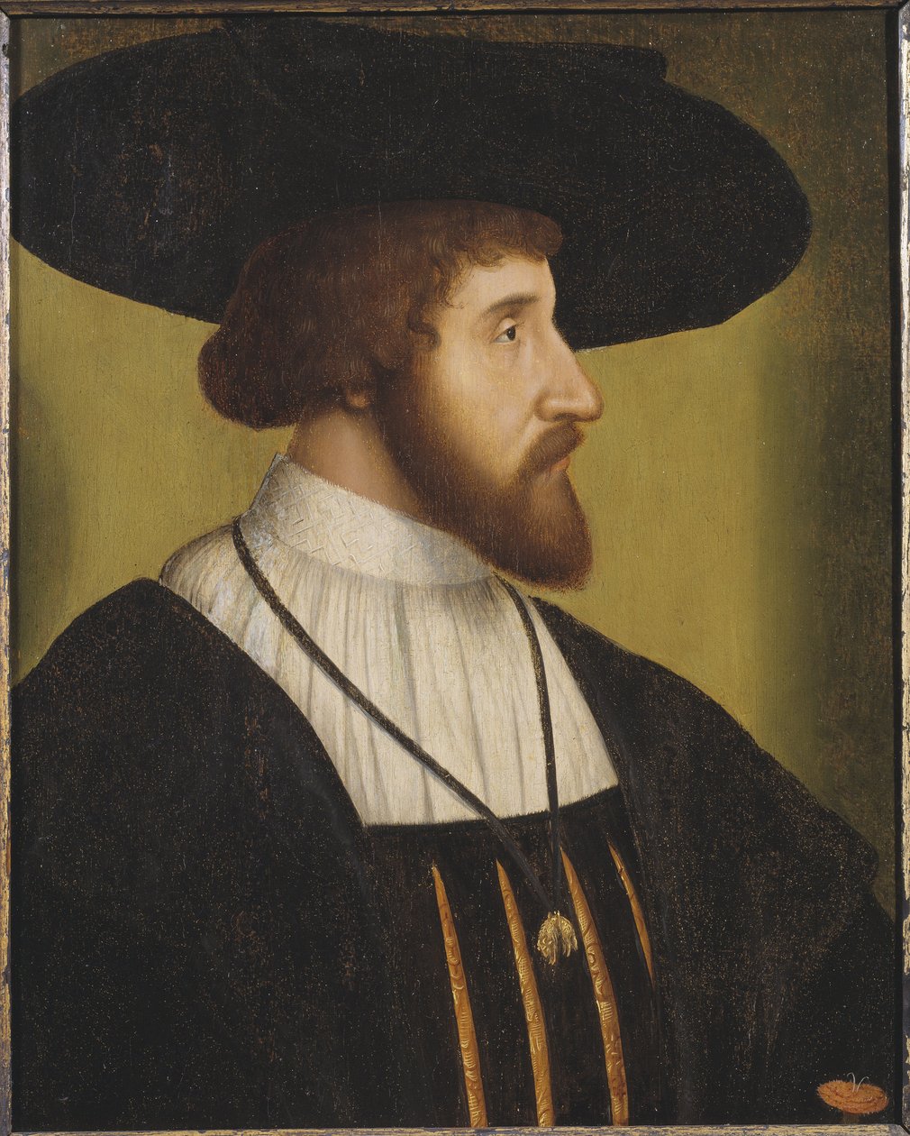 Christian II de Danemark, de Suede et de Norvege - Tanskan kuninkaan Christian II:n (1481-1559) muotokuva, Anonymous . Öljy puulle, 16. vuosisadan ensimmäinen puolisko. Mitat : 38x30 cm. Tukholman kansallismuseo tekijältä Unknown artist