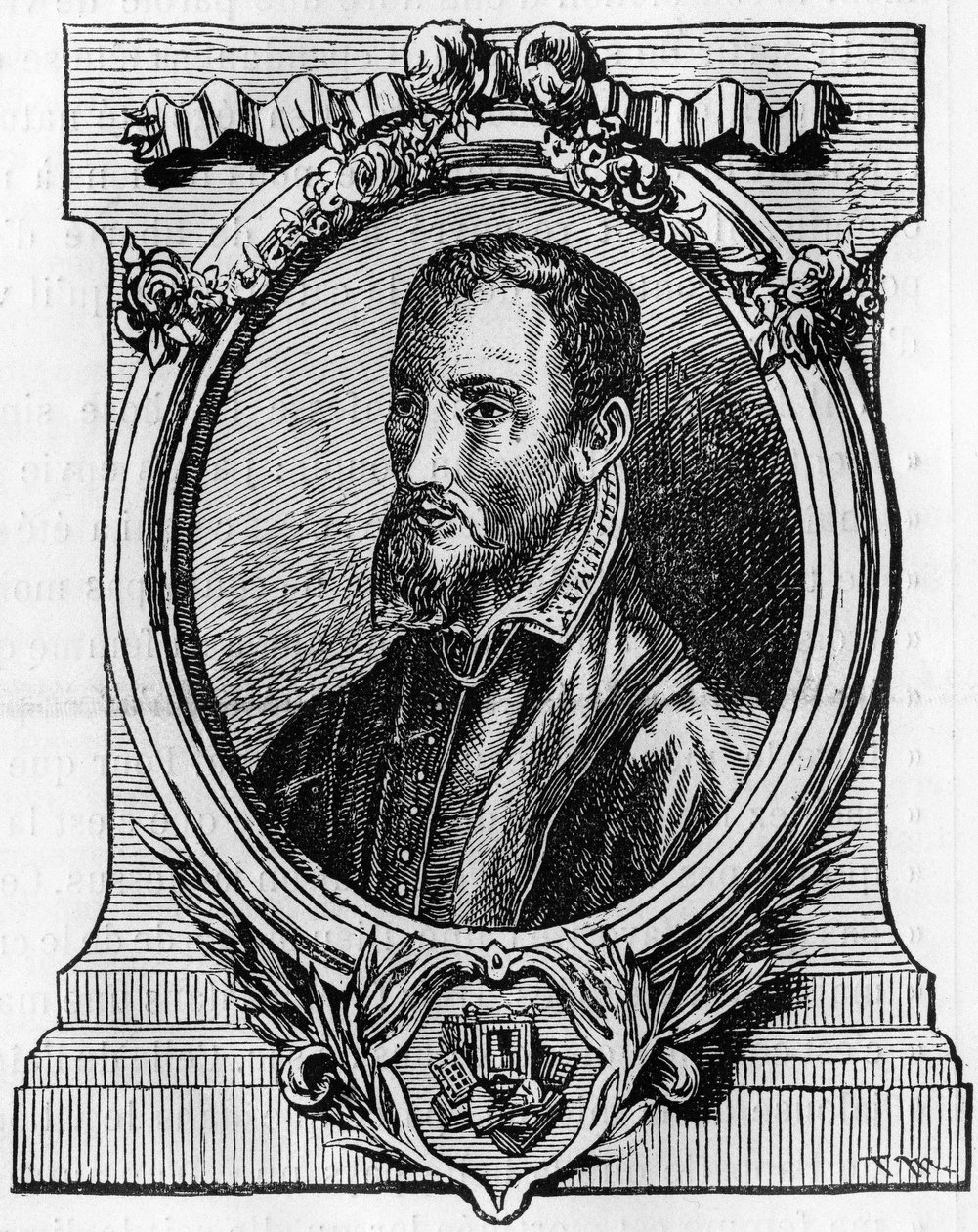Christophe Plantin. 1514-1589. Antwerpenin ranskalainen tulostin. 1800-luvun kaiverrus. tekijältä Unknown artist