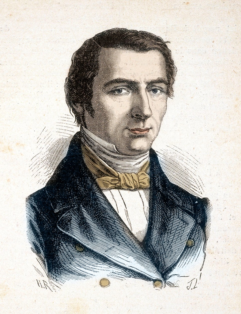 Claude Frederic Bastiat klassinen liberaaliteoreetikko, poliittinen taloustieteilijä - Frederic Bastiatin muotokuva, Economiste (1801 - 1850) - teoksessa "" Les Contemporains"", 1800-luvun lopussa. tekijältä Unknown artist