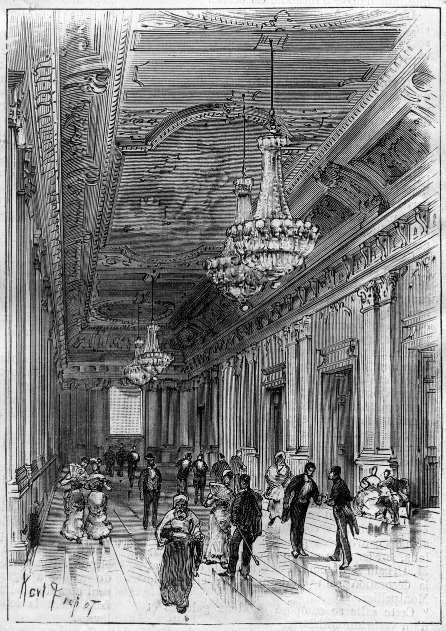 Constantine-teatteri Algeriassa, jonka rakensi arkkitehti Paul Jean Gion (1838-1904) vuosina 1877-1883 - pääsygalleria tekijältä Unknown artist