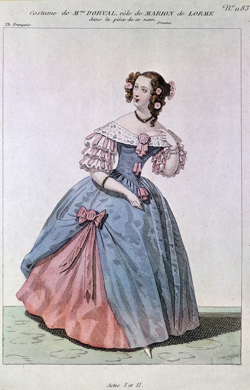Victor Hugon rouva Dorvalin asu Marion de Lormen roolissa. tekijältä Unknown artist