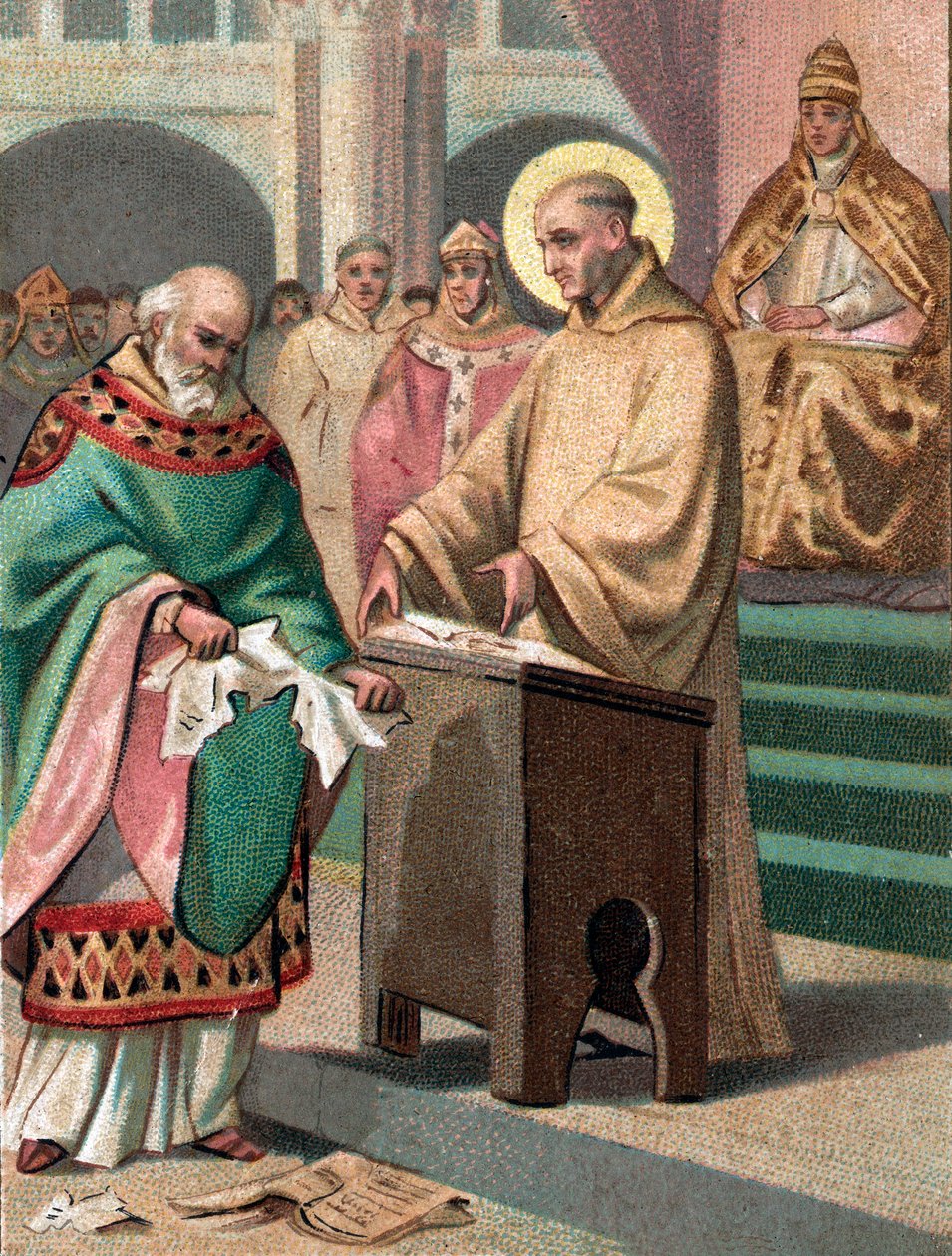 Reimsin kirkolliskokous vuonna 1148: Saint Bernard Clairvaux (1090-1153) (San Bernardo di Chiaravalle) syytti Gilbert de la Porreeta, Poitiers