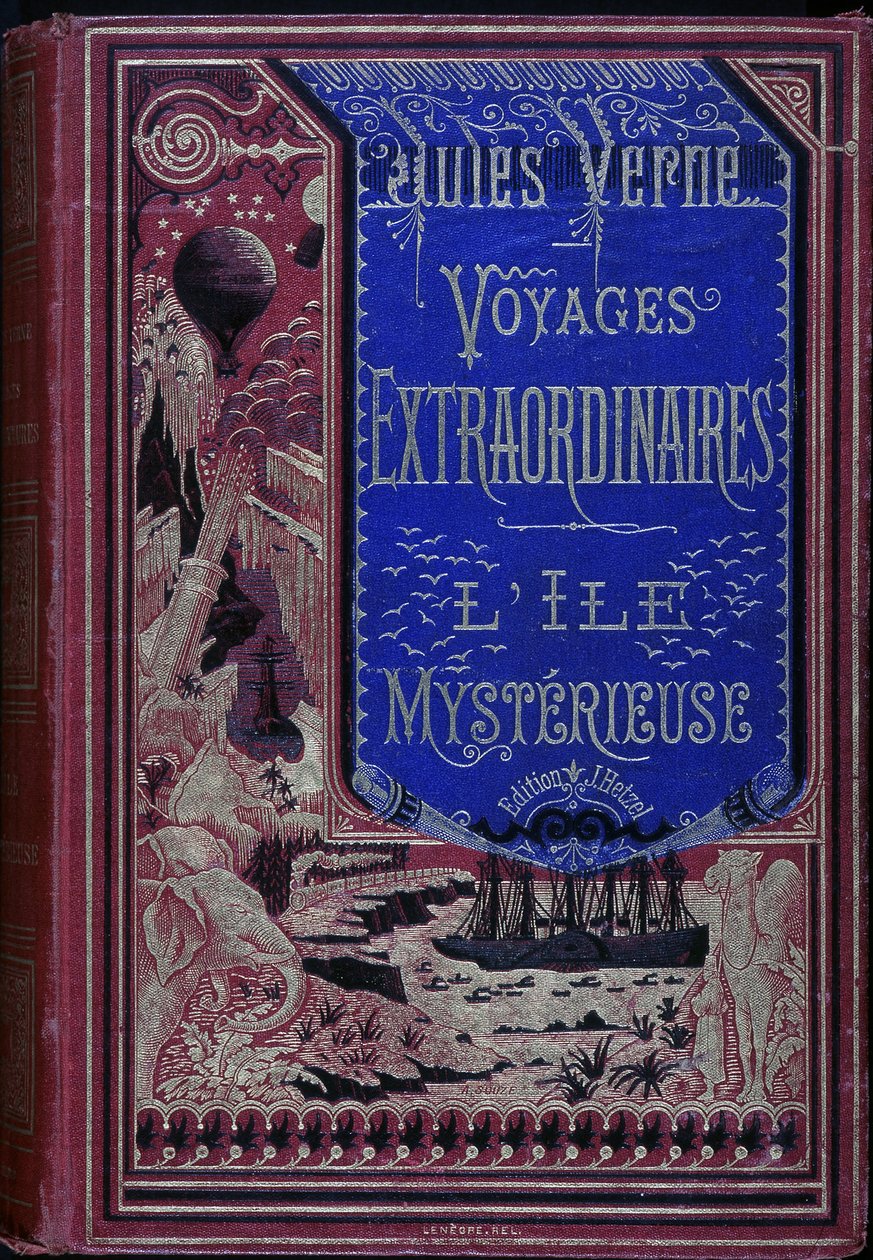Jules Vernen kansi "Extraordinary Journey: The Mysterious Island". tekijältä Unknown artist
