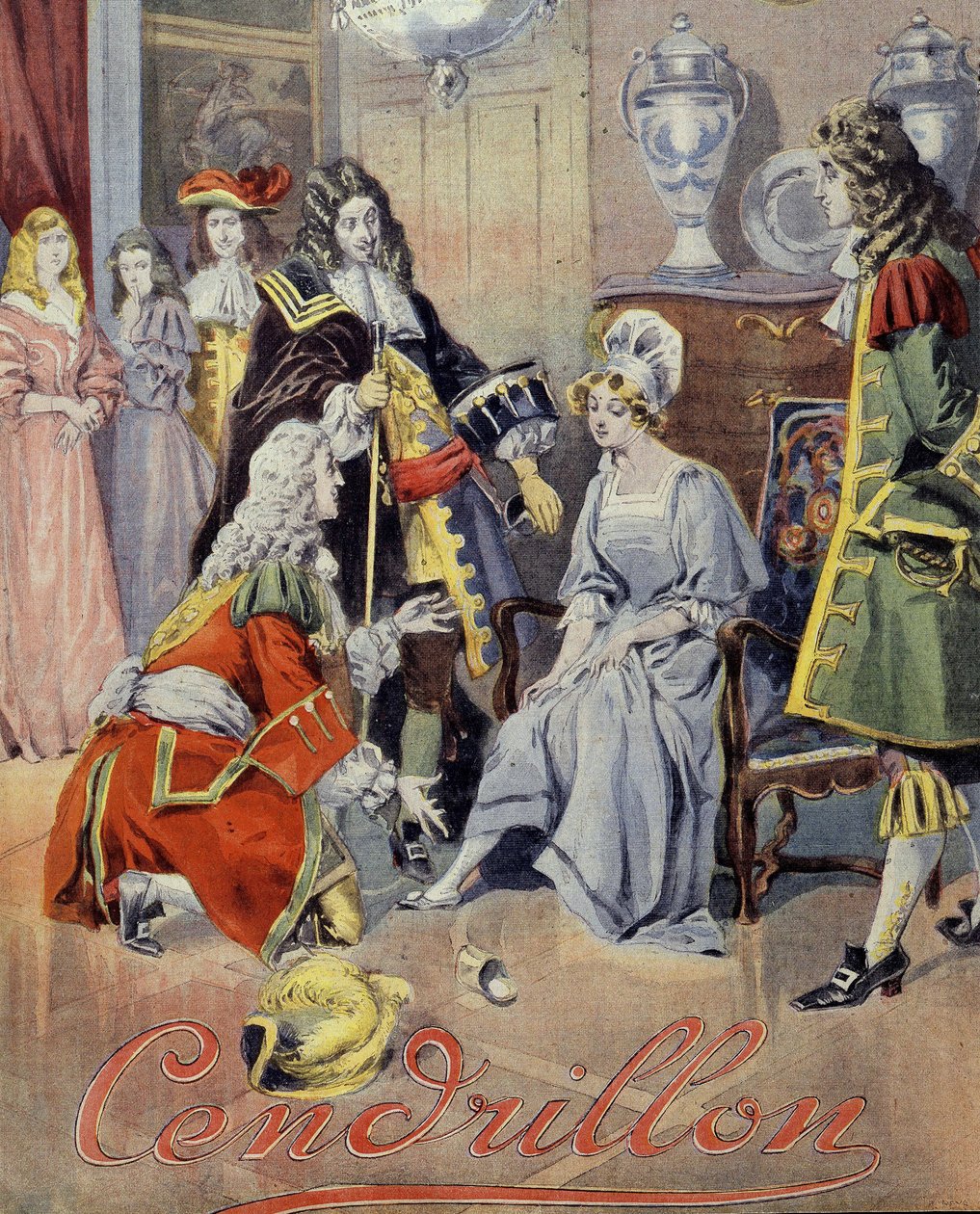 Kansi "" Cinderella "", tarina Perraultista (essee kengistä). tekijältä Unknown artist