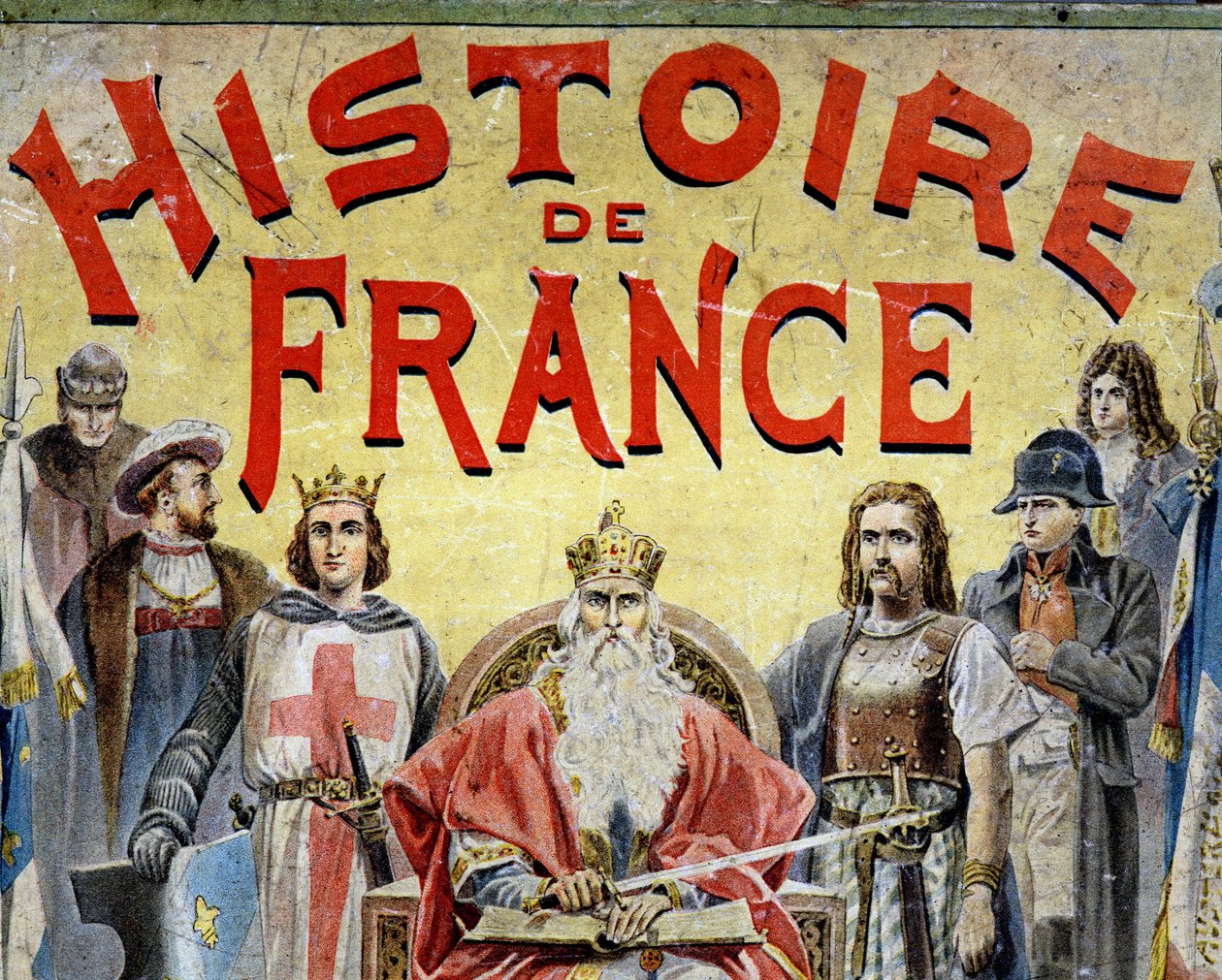Histoire de France -kirjan kansi historiallisilla henkilöillä. tekijältä Unknown artist