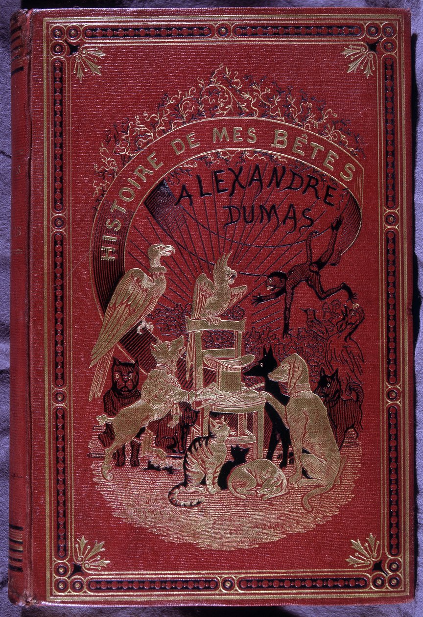 Alexandre Dumasin isän kirjan "History of my beasts" kansi. tekijältä Unknown artist