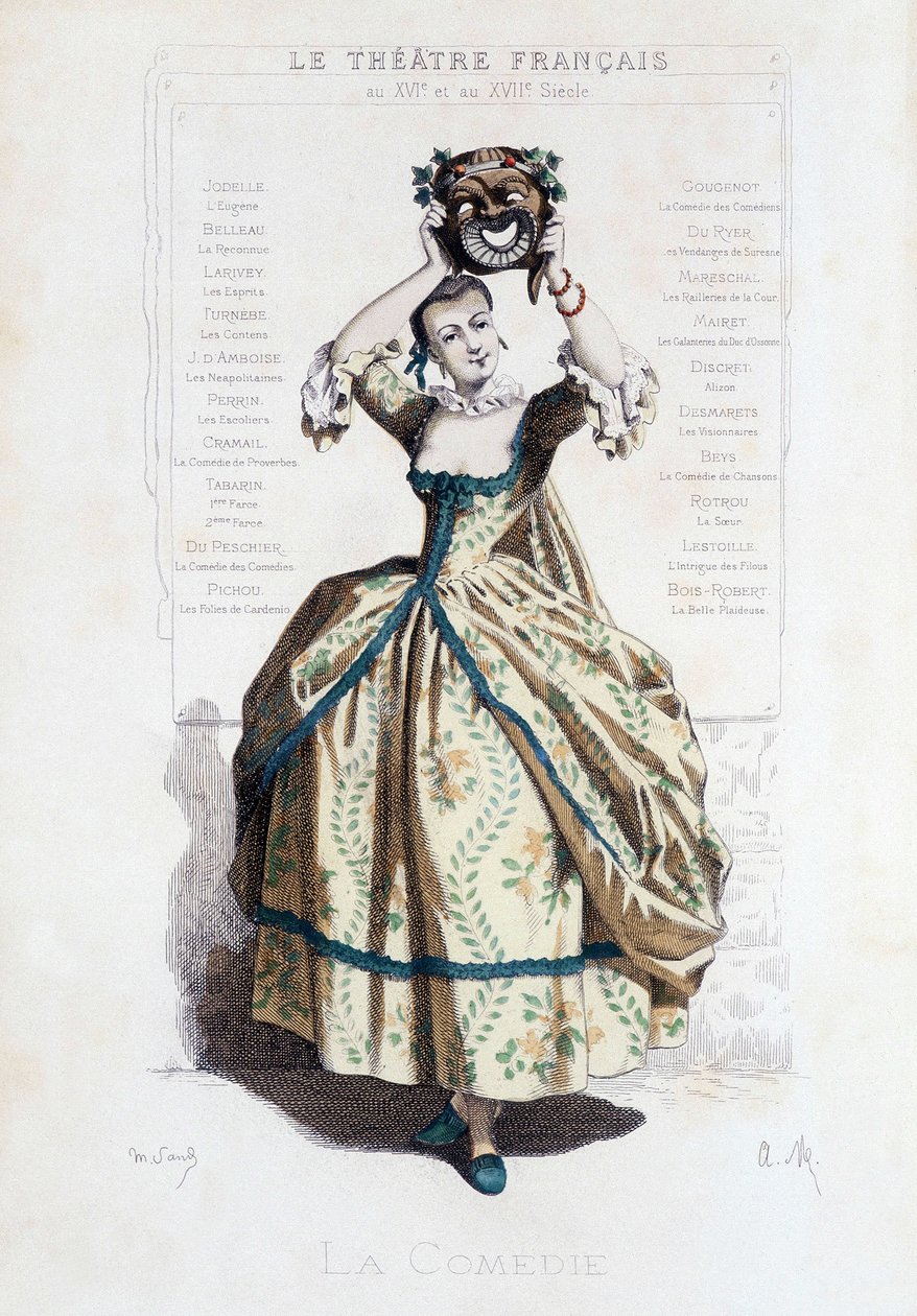 Edouard Fournierin kirjan "Ranskalainen teatteri 1500- ja 1600-luvulla ennen Molierea" kansi. tekijältä Unknown artist