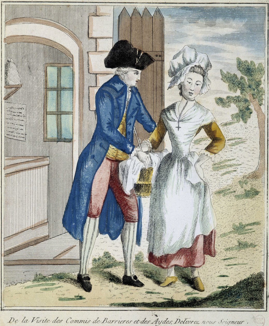 Tulli: estevero - karikatyyri noin 1800 tekijältä Unknown artist