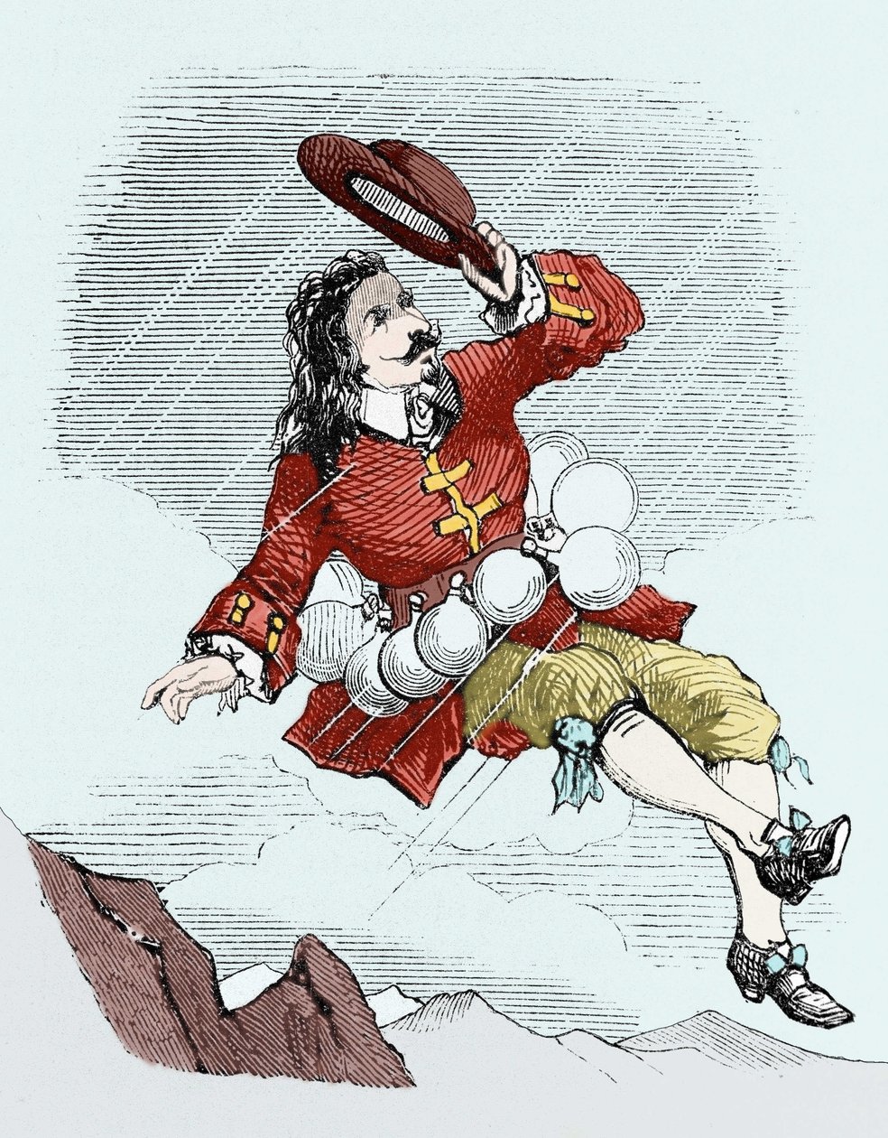 Cyrano de Bergerac poistettu injektiopulloistaan, kuva osoitteesta: "L