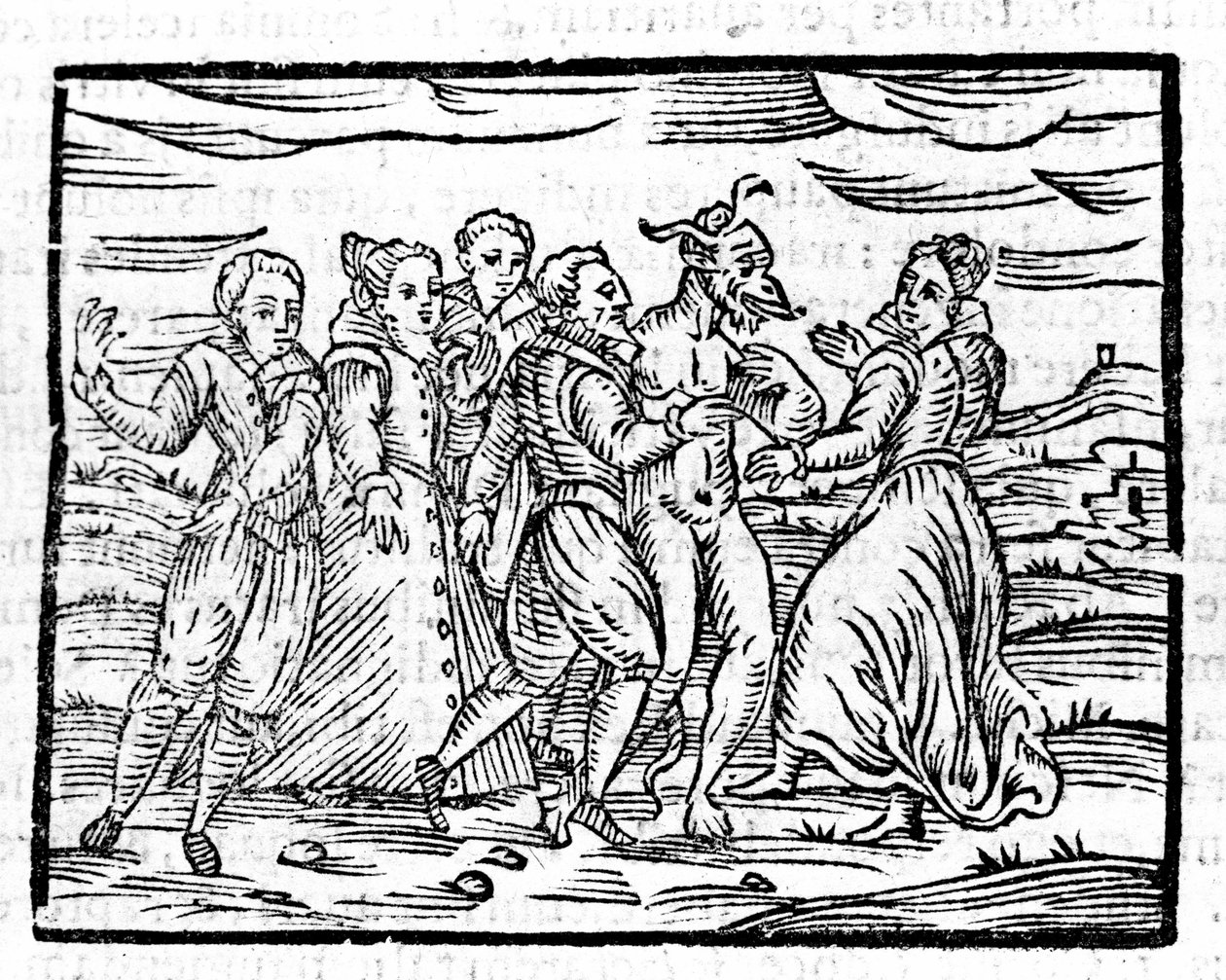 Tanssi paholaisen kanssa Francesco Guaccio "" Compendium Maleficarum"" Milan 1608 tekijältä Unknown artist