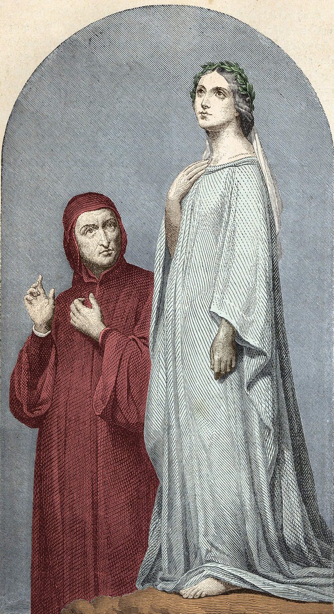 Dante ja Beatrice. tekijältä Unknown artist