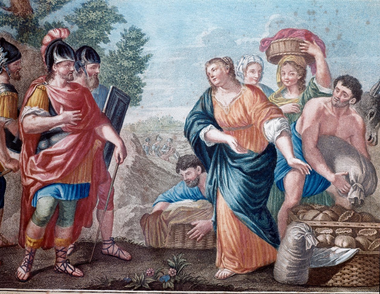 David et Abigail (Abigail, Abigail) 1800-luvun Milanon litografia, yksityinen kokoelma tekijältä Unknown artist