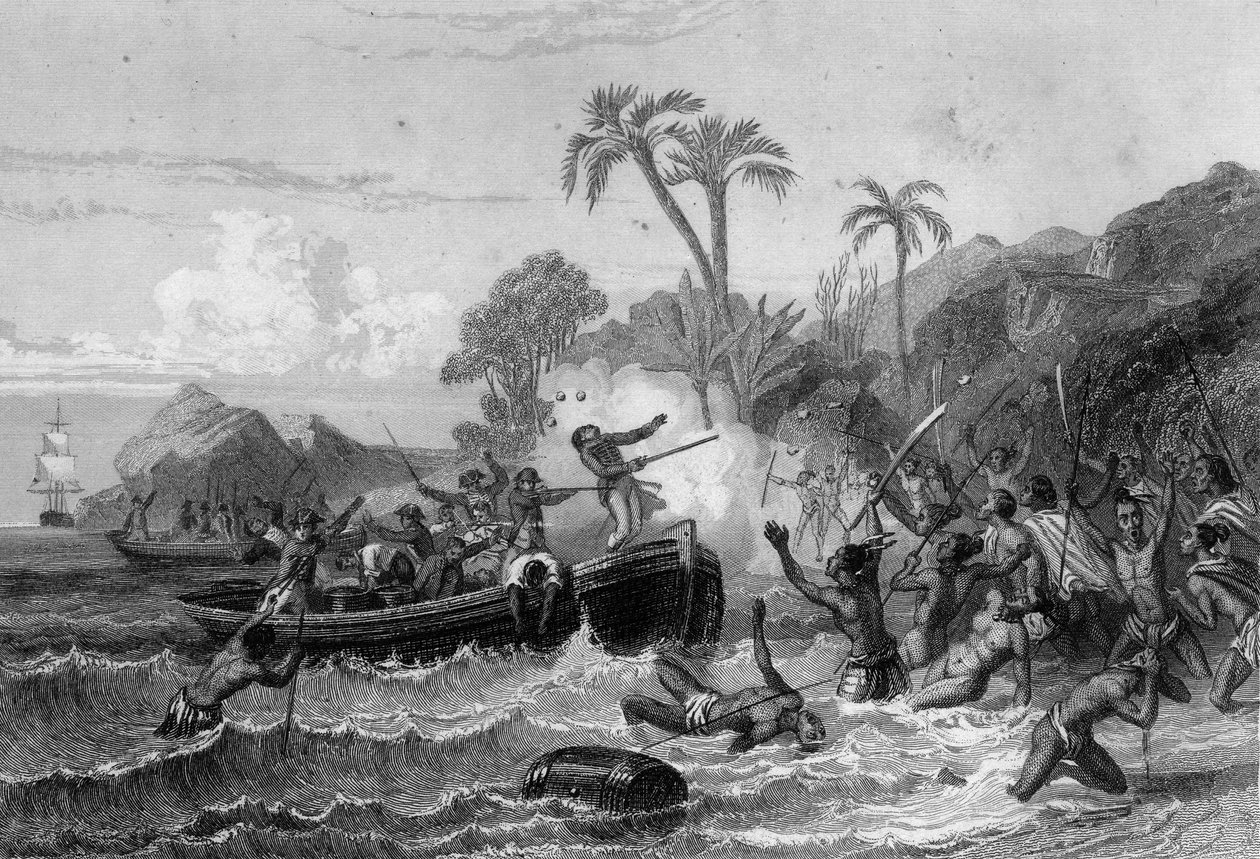 De Langlen kuolema Îles des Marinersissa tekijältä Unknown artist
