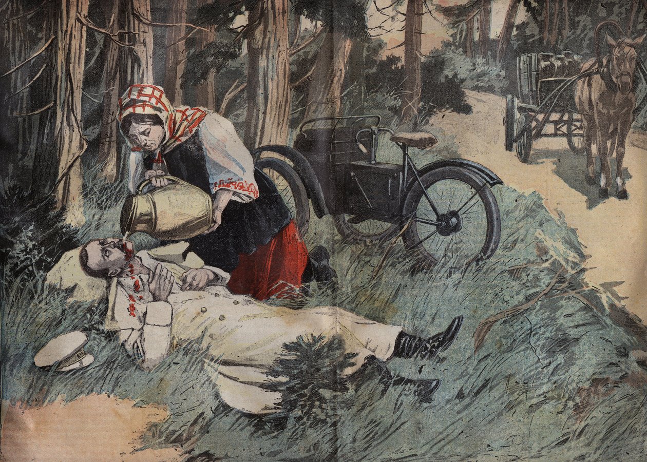Venäjän suurruhtinas George Aleksandrovichin (1871-1899) kuolema, Abbas Tuman (Kaukasus) (George Aleksandrovich, Venäjän) kaiverrus Le-Pelerinistä vuodelta 1899 tekijältä Unknown artist