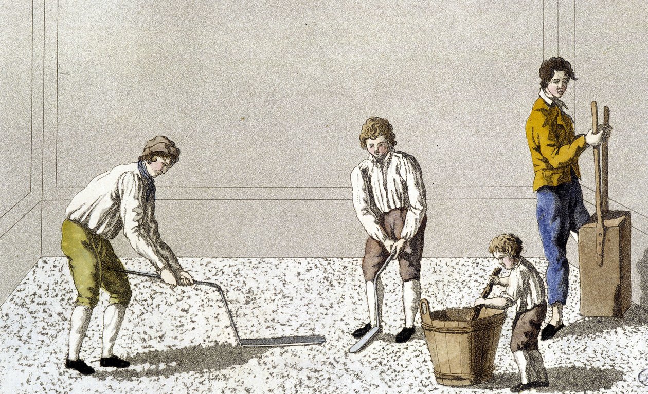 Sisustus: yksi lattiapäällysteen vaiheista tekijältä Unknown artist