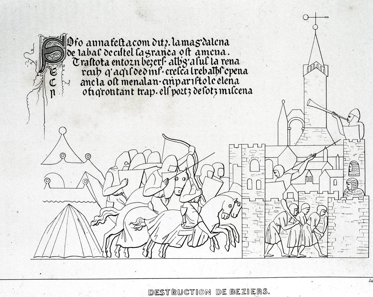 Beziersin tuhoaminen tekijältä Unknown artist