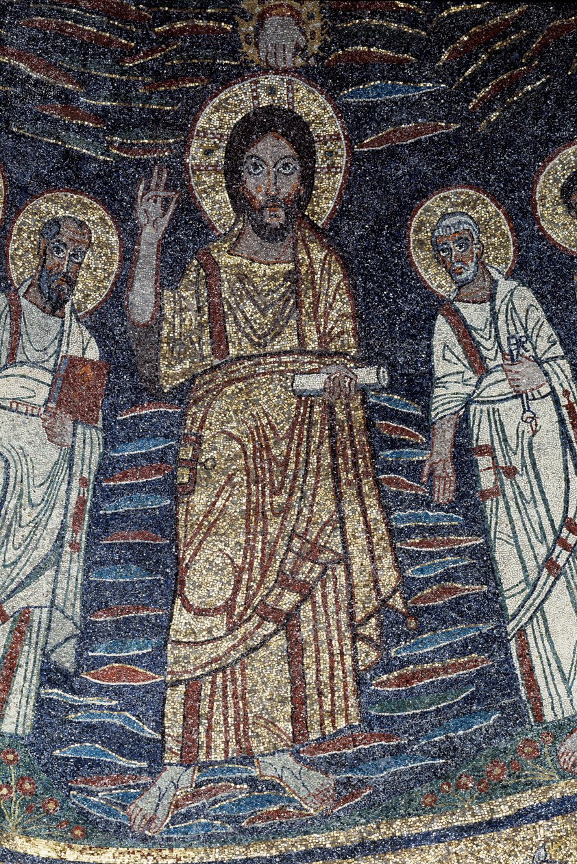 Yksityiskohta Jeesuksesta (Mosaiikki, 821) tekijältä Unknown artist