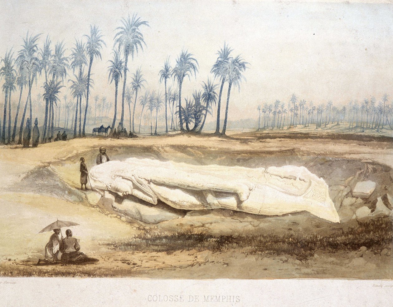 Memphisin kolossin löytö muinaisesta Egyptistä tekijältä Unknown artist