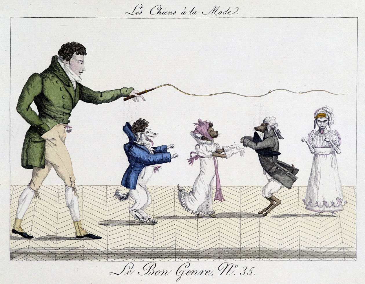Koiran kesyttäjä - "Hyvä genre", deb. 1800-luvulla tekijältä Unknown artist
