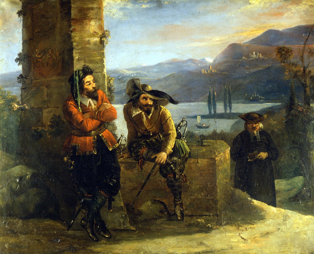 Don Abbondio Alessandro Manzonin "The Bride" -elokuvassa. Manzonin talo. Milano tekijältä Unknown artist