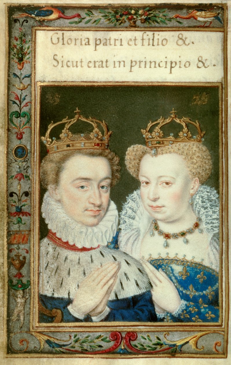 Kaksoismuotokuva Henrik IV:stä Ranskan kuninkaasta (1553-1610) ja Marguerite de Valois