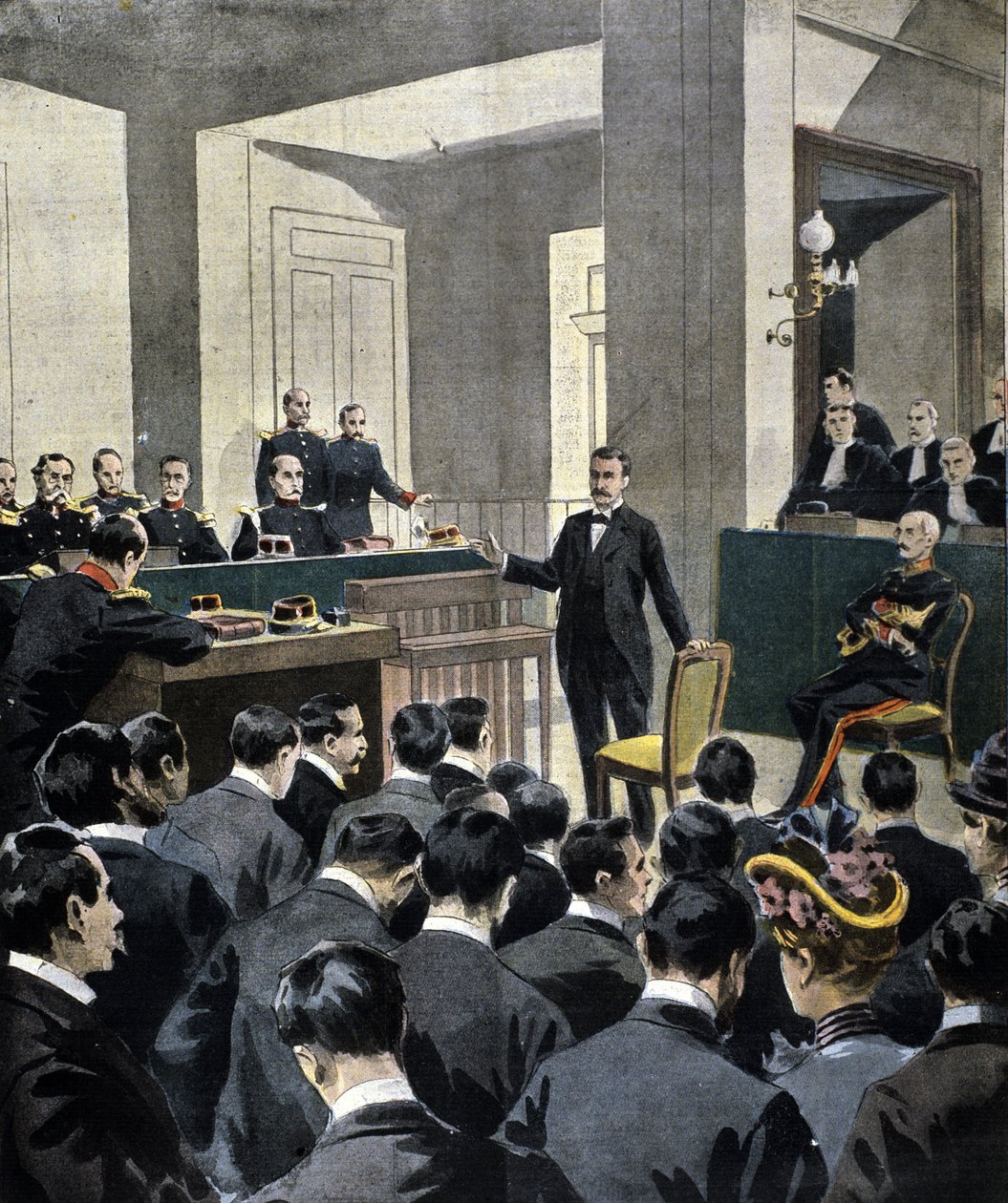 Dreyfusin tapaus: everstiluutnantti Georges Picquartin (1854-1914) todistus kirjailija Emile Zolan oikeudenkäynnissä (J