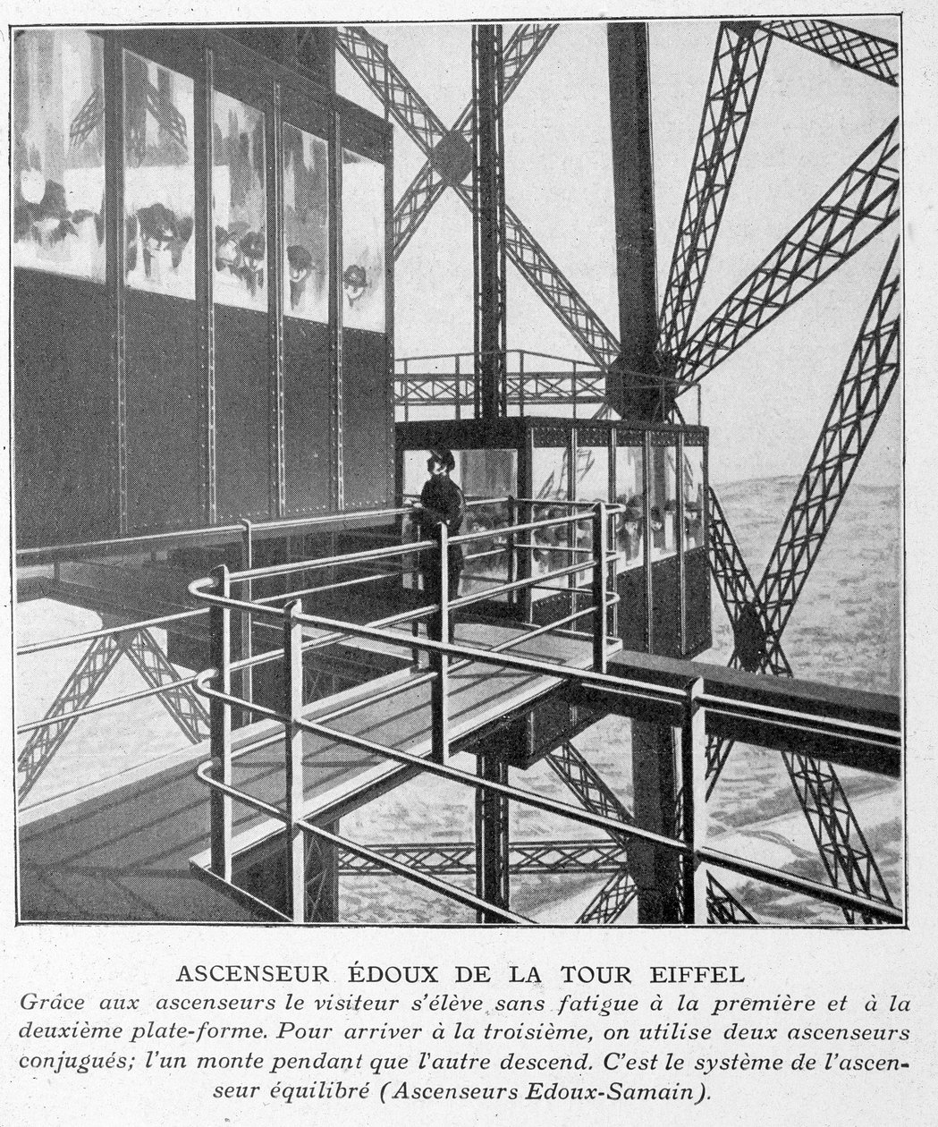 Eiffel-tornin Edoux-hissi tekijältä Unknown artist