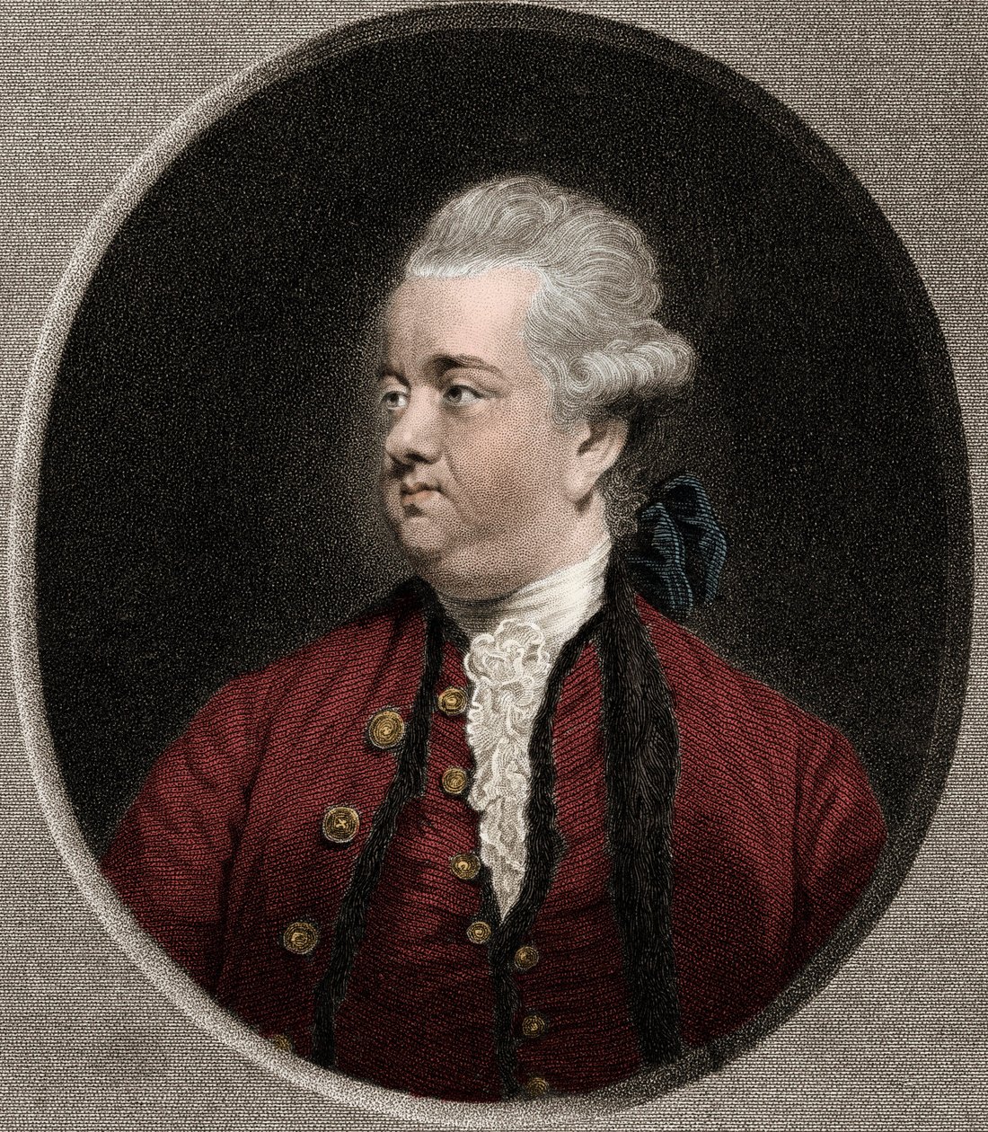 Edward Gibbon 1737-1794 - kaiverrus - 1800-luku tekijältä Unknown artist