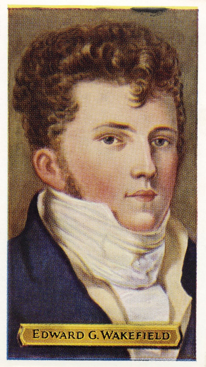 Edward Gibbon Wakefield-englantilainen diplomaatti. (painettu) tekijältä Unknown artist
