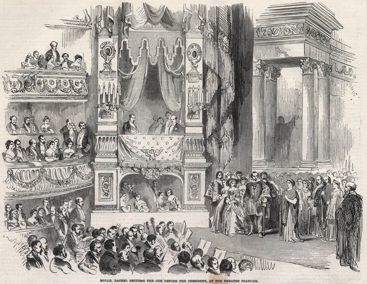 Elisabeth Rachel Felix, joka tunnetaan nimellä Mademoiselle Rachel (1821-1858), ranskalainen tragedienne, ennen Napoleon III:aa Theatre Francais