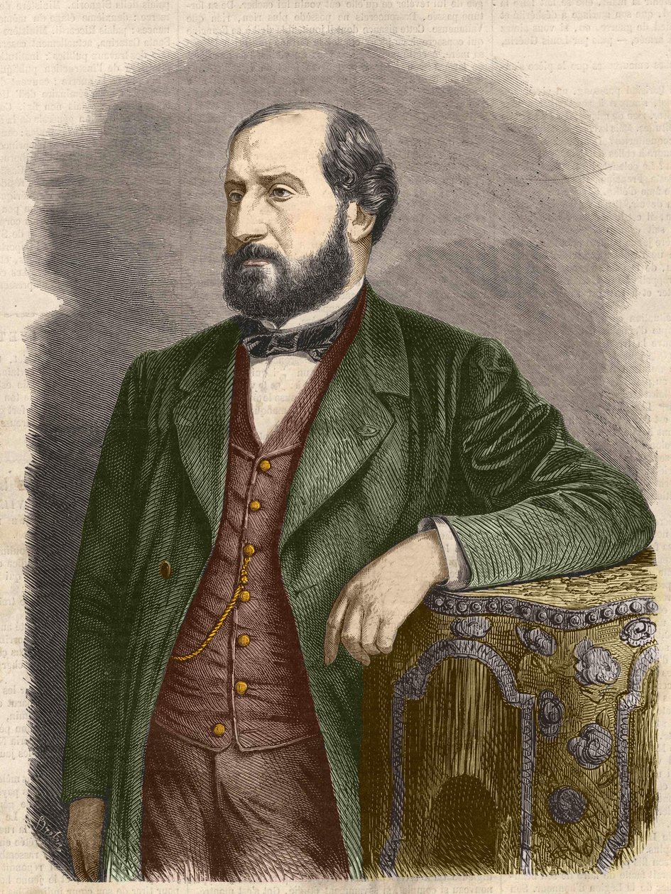 Emile Augier, ranskalainen näytelmäkirjailija (1820 - 1889). tekijältä Unknown artist