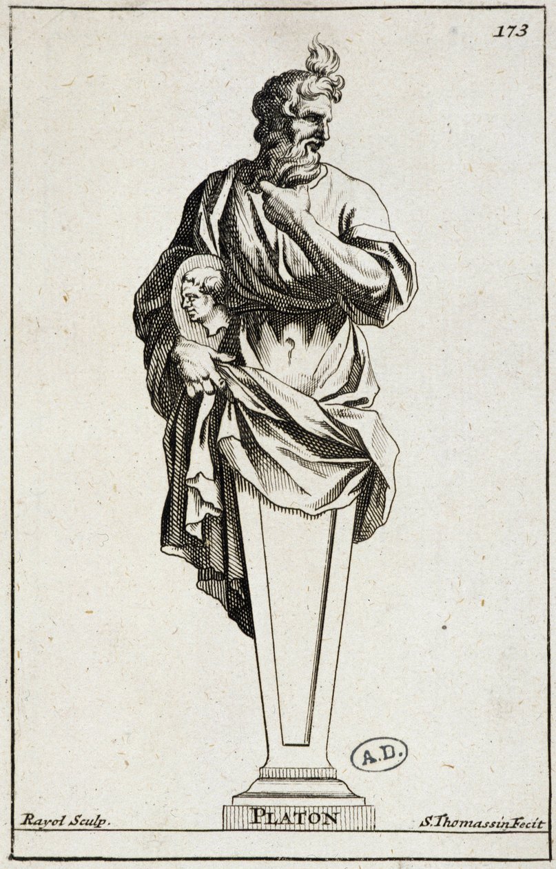 Kaiverrus Platonin patsaasta tekijältä Unknown artist