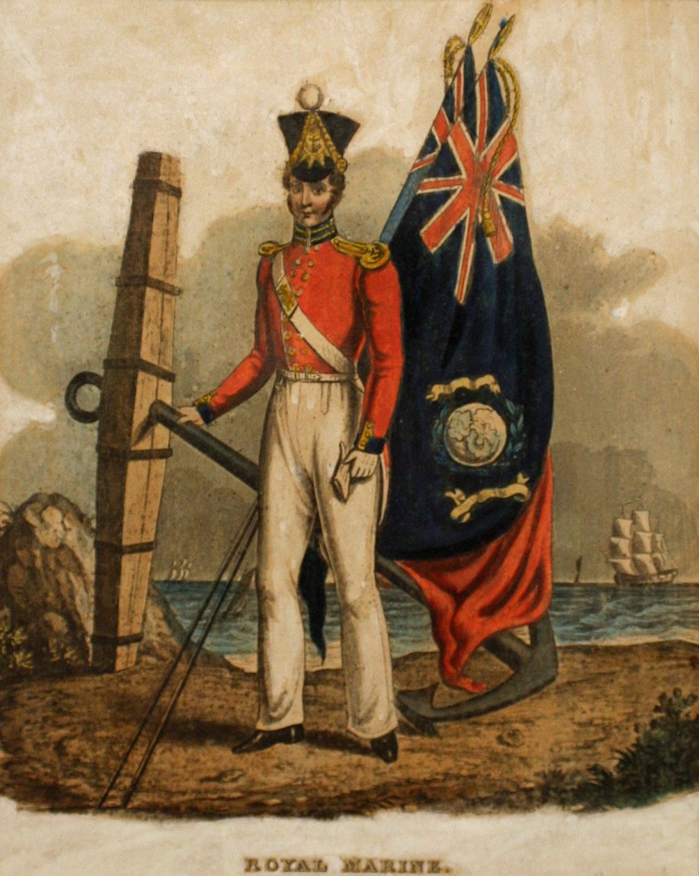 Ensign, Royal Marines, 1835 (akvatinta) tekijältä Unknown