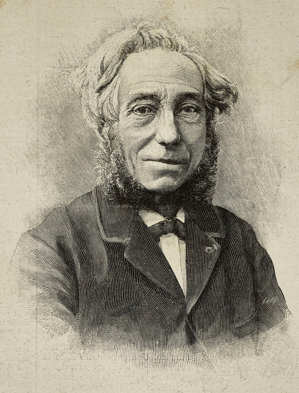 Ernesto Camillo Sivori (1815-1894), italialainen viulisti ja säveltäjä, kaiverrus G Rossin valokuvasta, L