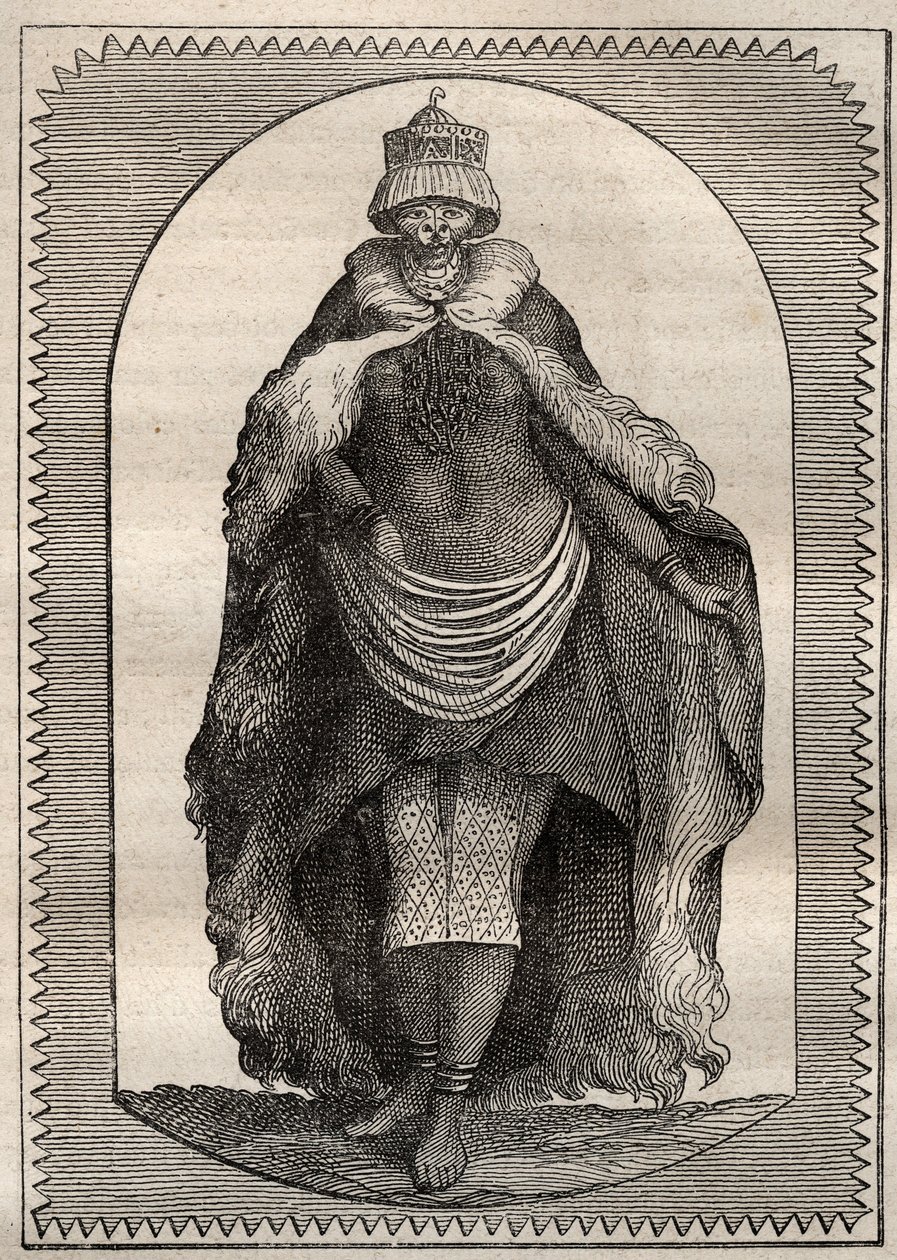 Anders Sparrmanin (1748-1820) tutkimusmatka Etelä-Afrikan maiden sisäpihalle (1775): hottentootti (nainen Khoikhoi) - kuva otettu teoksesta "" 1700-luvun suuret merenkulkijat"" tekijältä Unknown artist