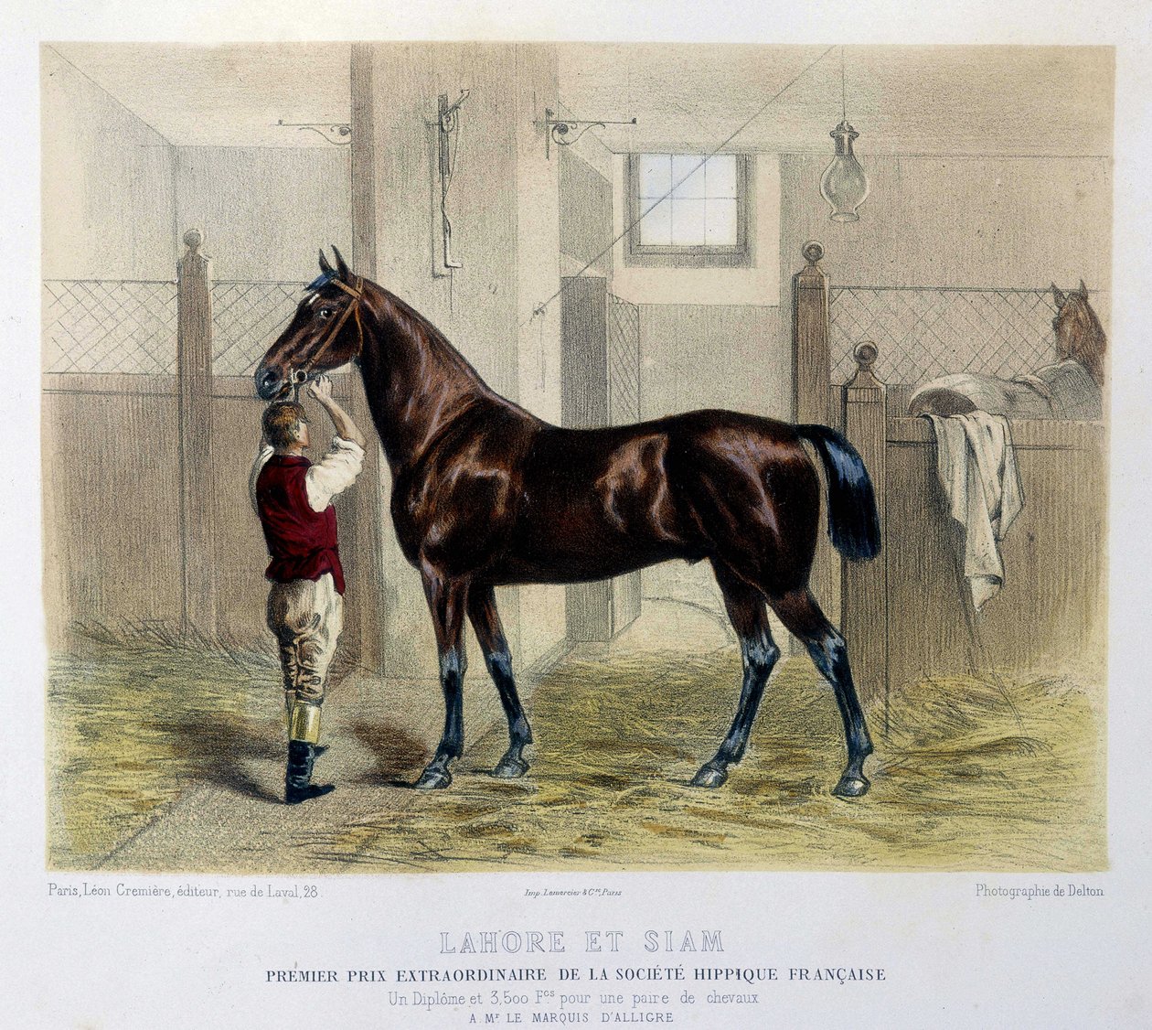 Kuuluisia kilpahevosia "" Kentaurissa"" 1866 tekijältä Unknown artist