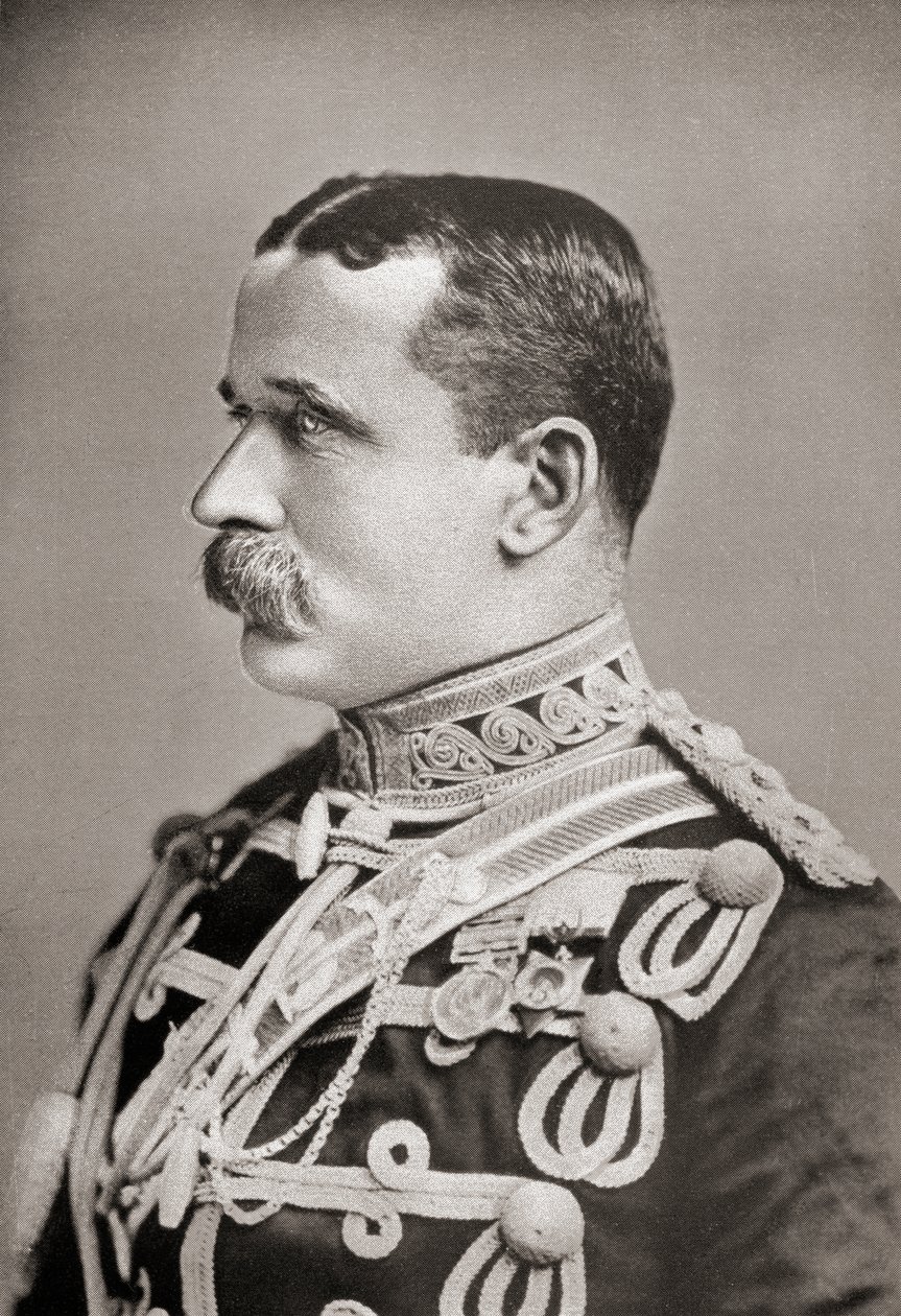 Kenttämarsalkka John Denton Pinkstone French, Louis Creswicken kirjasta South Africa and the Transvaal War, pub. 1900 tekijältä Unknown