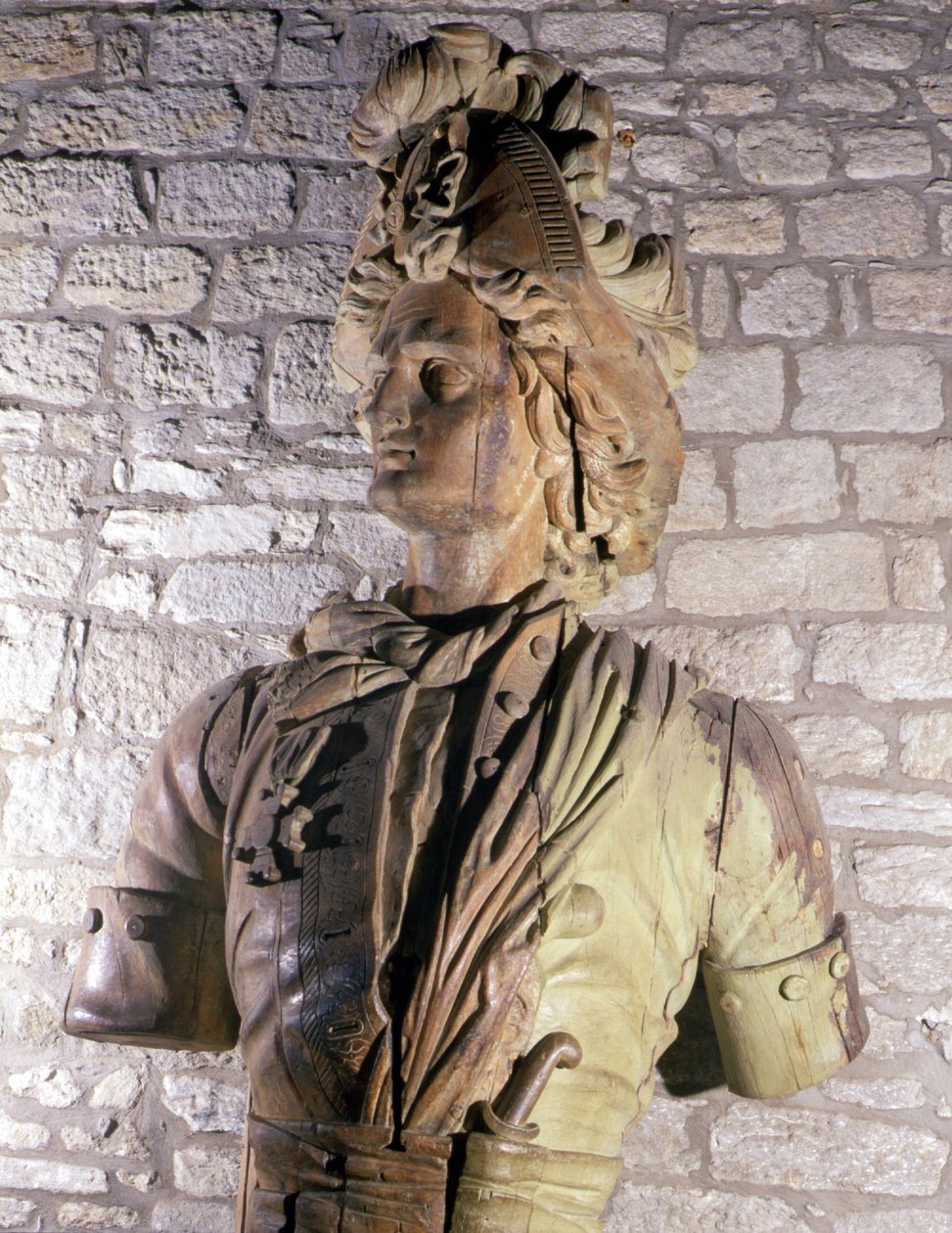 Saint Malon museossa säilytetty 1600-luvun yksityisjousen hahmo. tekijältä Unknown artist