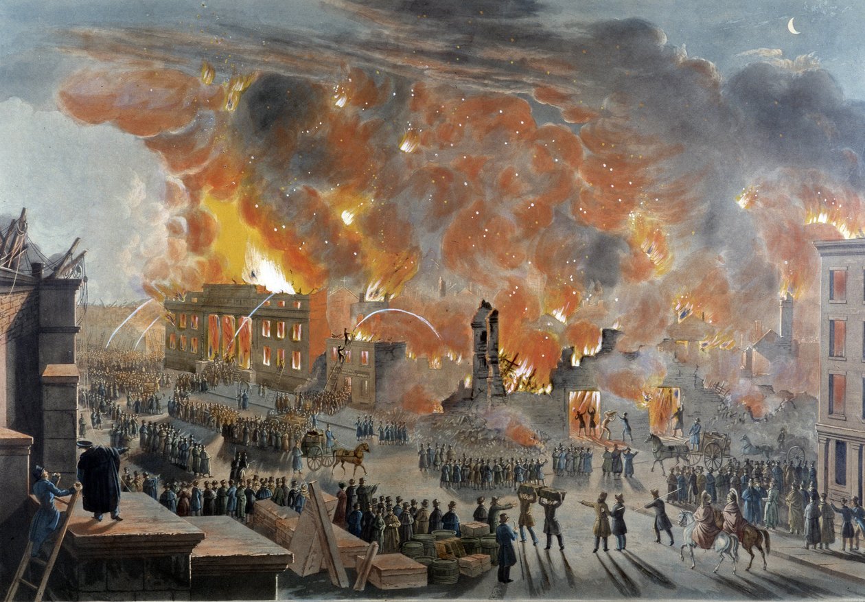 Palo- ja palokunta New Yorkissa 16. ja 17. joulukuuta tekijältä Unknown artist