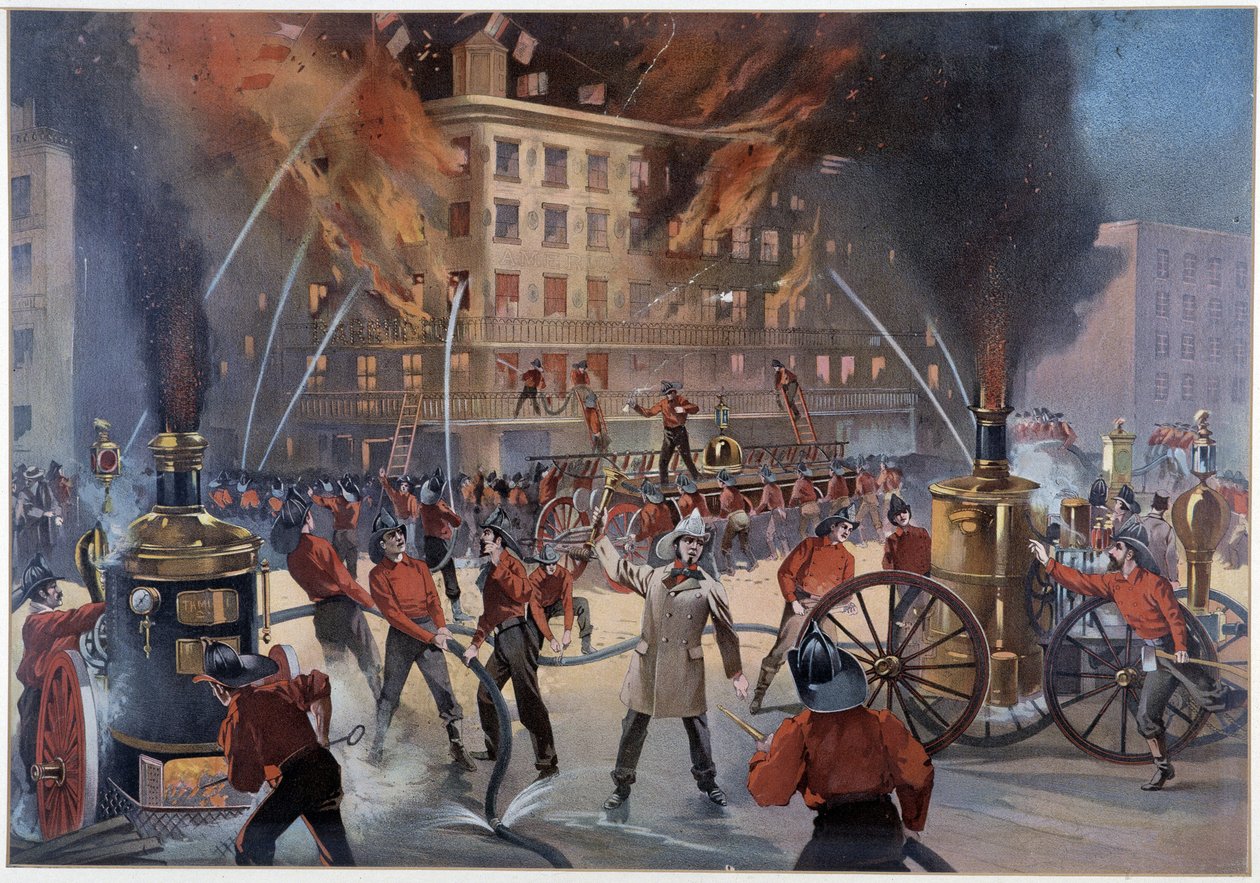 Palo ja palomiehet New Yorkissa tekijältä Unknown artist