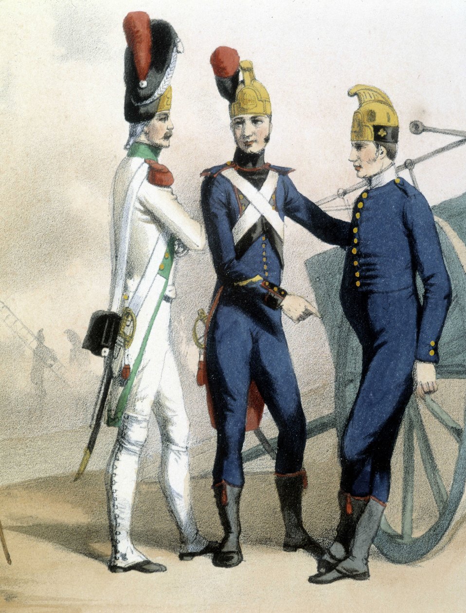 Palomiehet univormussa - n. 1850 tekijältä Unknown artist